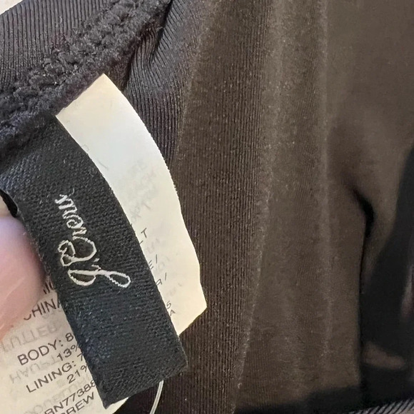 NWT J.CREW French‎ Bikini Top in black XXL & 2X - Picture 3 of 6